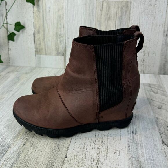 SOREL Joan of Arctic Women Wedge II Chelsea Waterproof Boots 8 - Picture 3 of 7